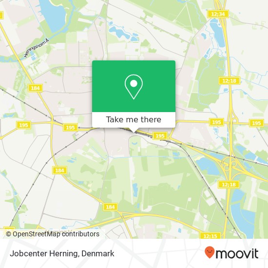Jobcenter Herning map