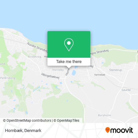 Hornbæk map