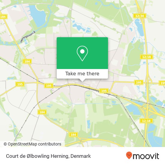 Court de Ølbowling Herning kort