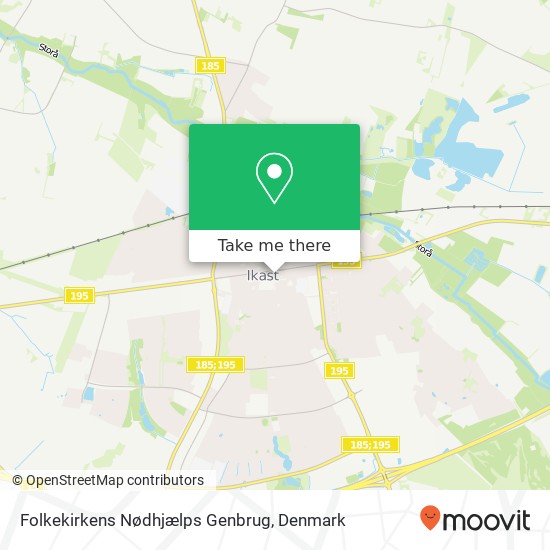 Folkekirkens Nødhjælps Genbrug map