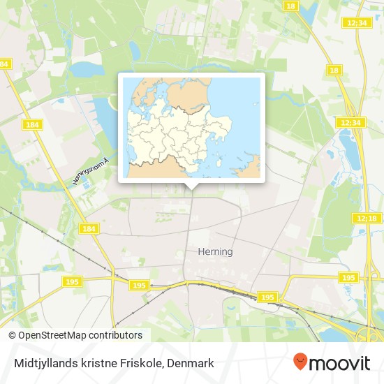 Midtjyllands kristne Friskole map