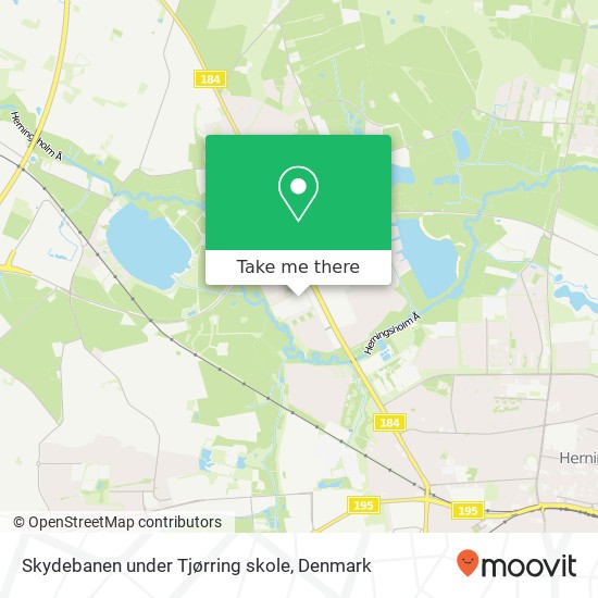 Skydebanen under Tjørring skole map