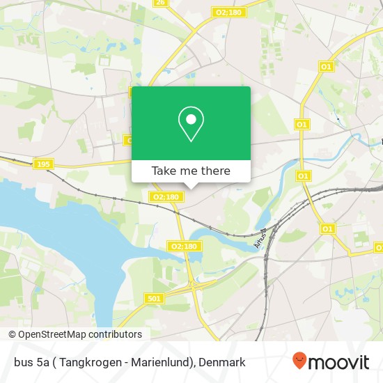 bus 5a ( Tangkrogen - Marienlund) map