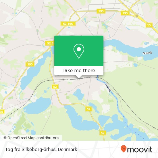 tog fra Silkeborg-århus map