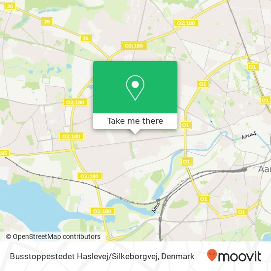 Busstoppestedet Haslevej / Silkeborgvej map