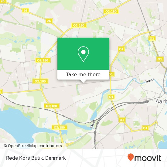 Røde Kors Butik map