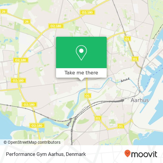 Performance Gym Aarhus map