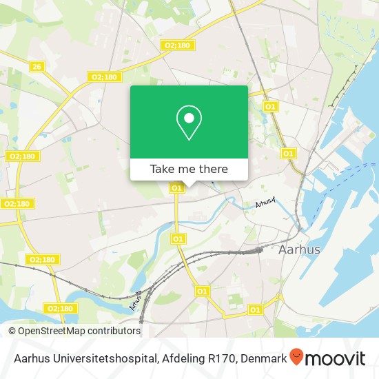 Aarhus Universitetshospital, Afdeling R170 map