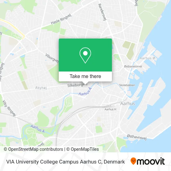 VIA University College Campus Aarhus C map