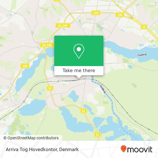 Arriva Tog Hovedkontor map