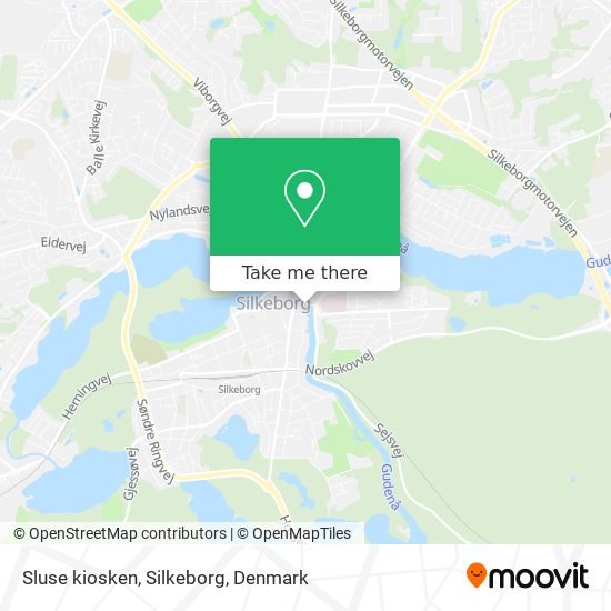 Sluse kiosken, Silkeborg map