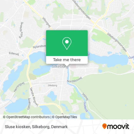 Sluse kiosken, Silkeborg map
