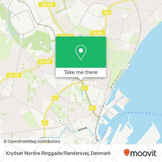 Krydset Nordre Ringgade / Randersvej map