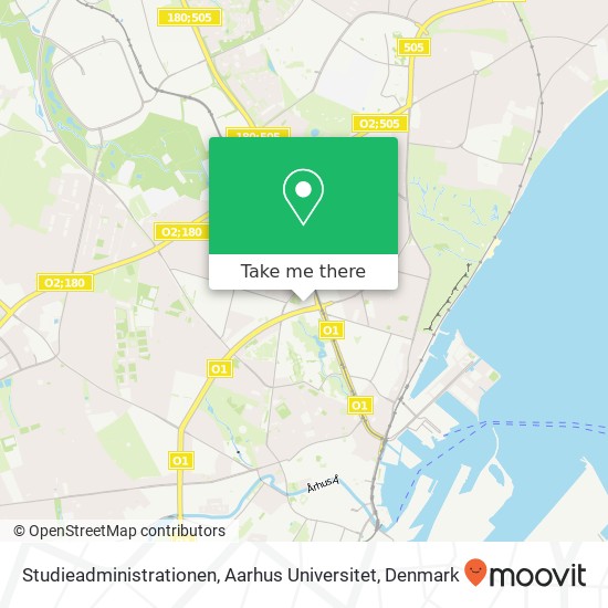 Studieadministrationen, Aarhus Universitet map