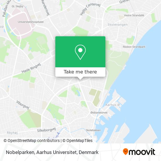 Nobelparken, Aarhus Universitet map
