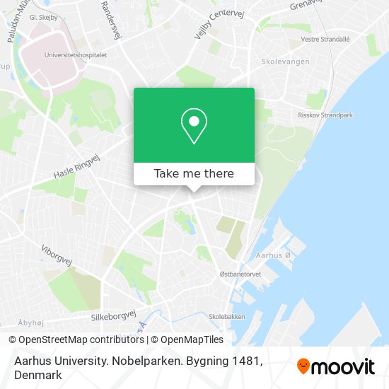 Aarhus University. Nobelparken. Bygning 1481 map