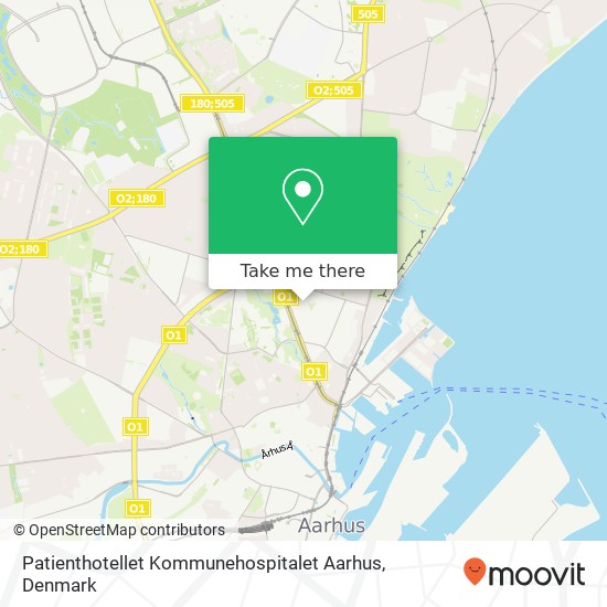 Patienthotellet Kommunehospitalet Aarhus map