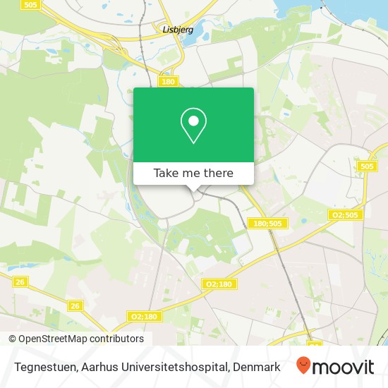 Tegnestuen, Aarhus Universitetshospital map