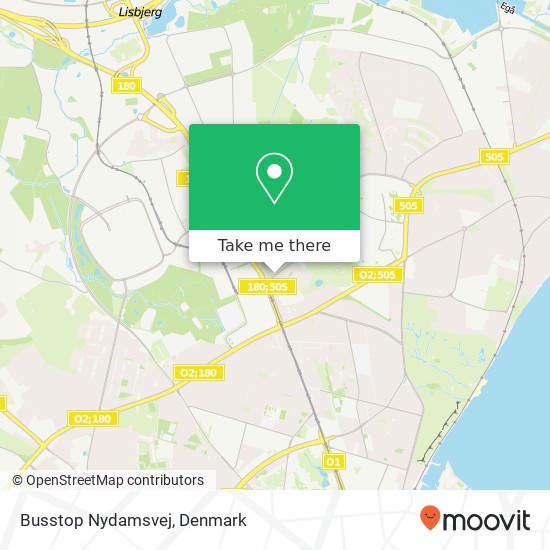 Busstop Nydamsvej map