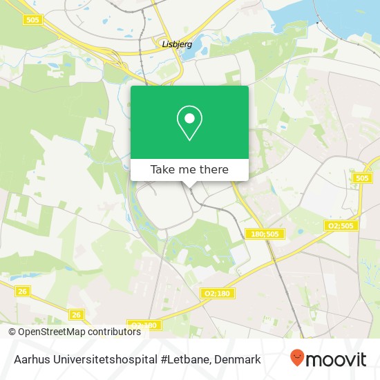 Aarhus Universitetshospital #Letbane map