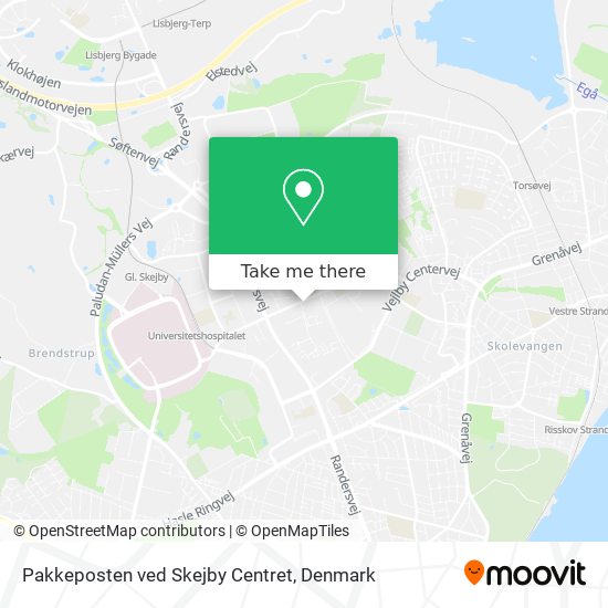 Pakkeposten ved Skejby Centret map