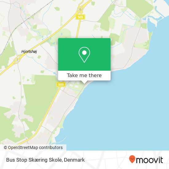 Bus Stop Skæring Skole map