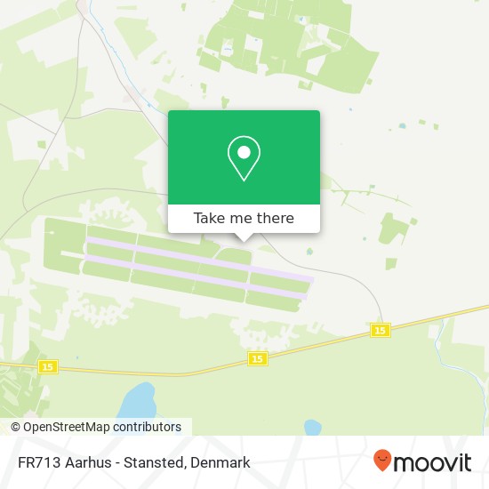 FR713 Aarhus - Stansted map