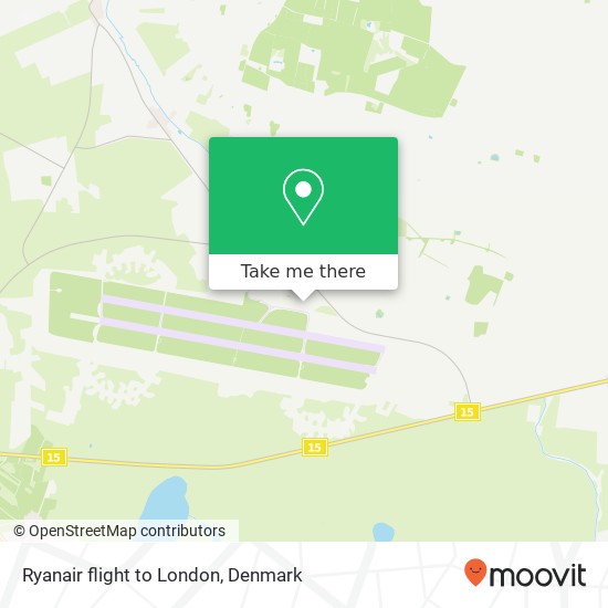 Ryanair flight to London map