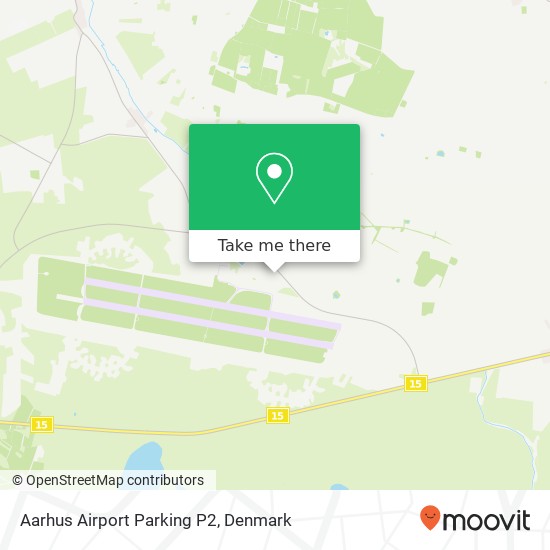 Aarhus Airport Parking P2 map