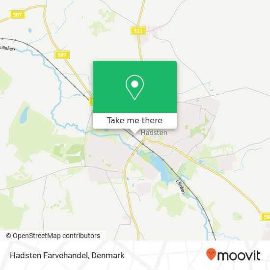 Hadsten Farvehandel map