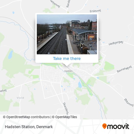 Hadsten Station map