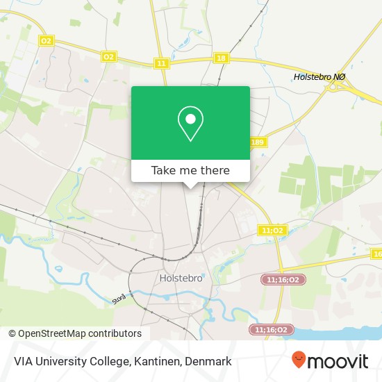 VIA University College, Kantinen map