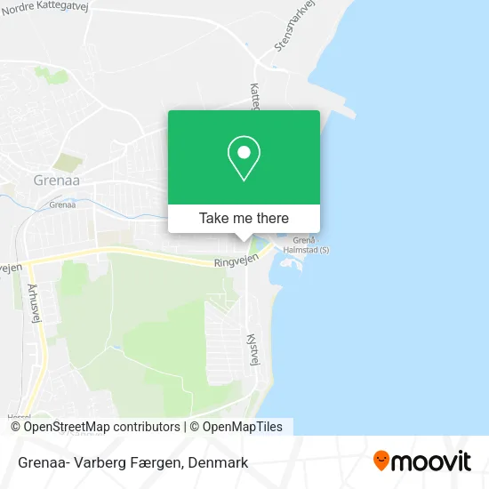 Grenaa- Varberg Færgen map