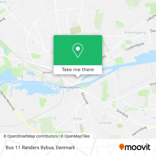 Bus 11 Randers Bybus map