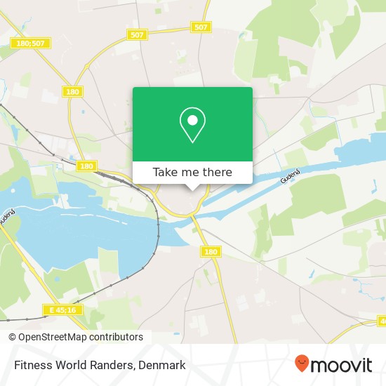 Fitness World Randers map