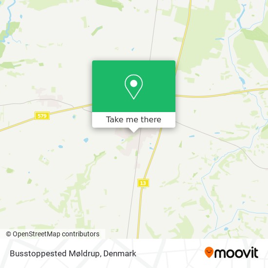 Busstoppested Møldrup map