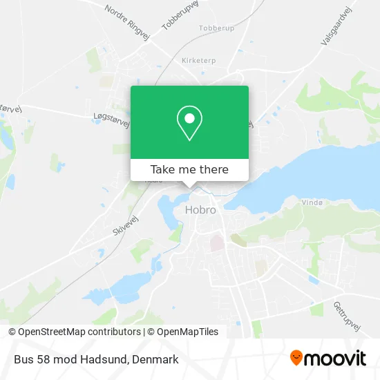 Bus 58 mod Hadsund map