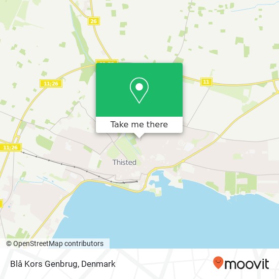 Blå Kors Genbrug map