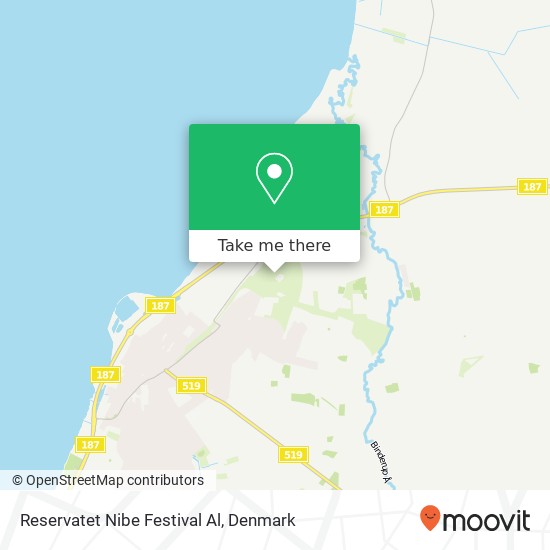 Reservatet Nibe Festival Al map