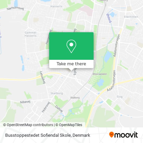 Busstoppestedet Sofiendal Skole map