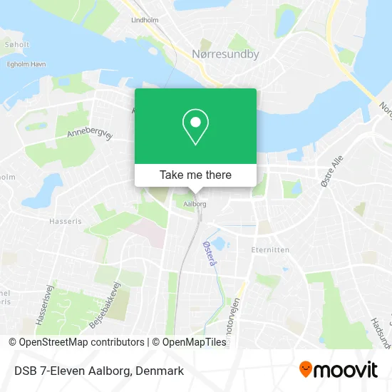DSB 7-Eleven Aalborg map