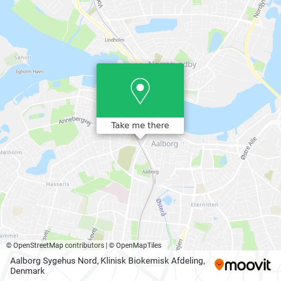 Aalborg Sygehus Nord, Klinisk Biokemisk Afdeling map