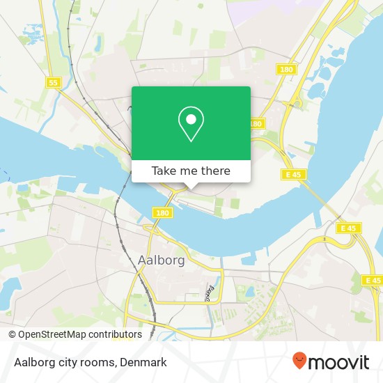 Aalborg city rooms map
