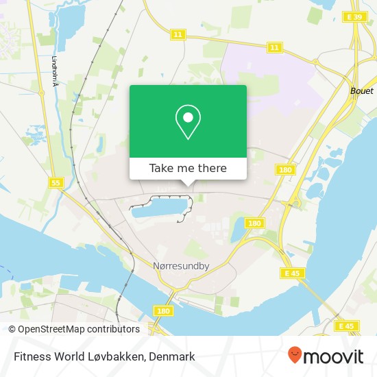 Fitness World Løvbakken map