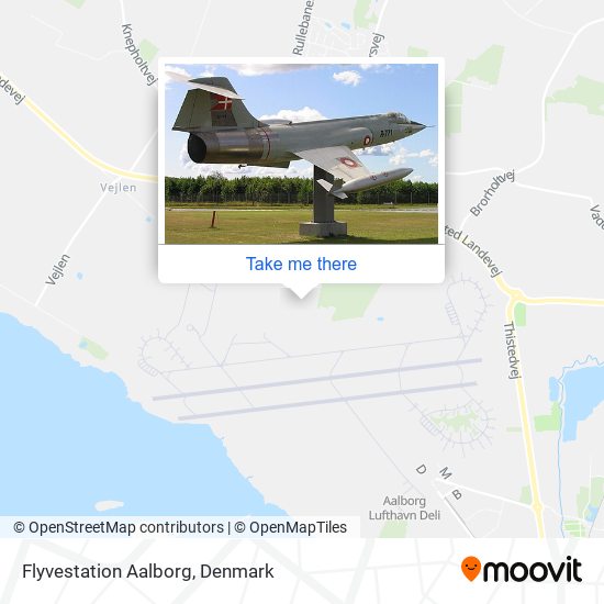 Flyvestation Aalborg map