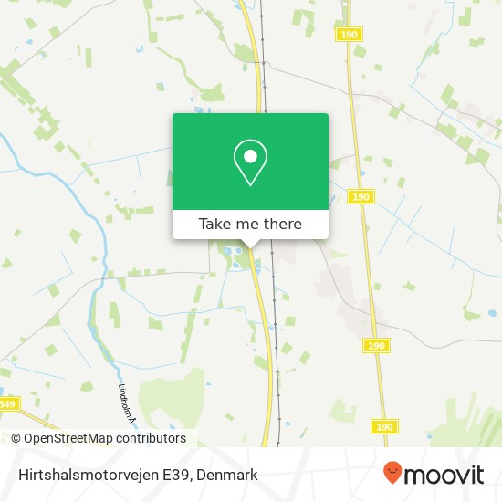 Hirtshalsmotorvejen E39 map