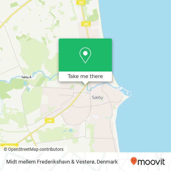 Midt mellem Frederikshavn & Vesterø map