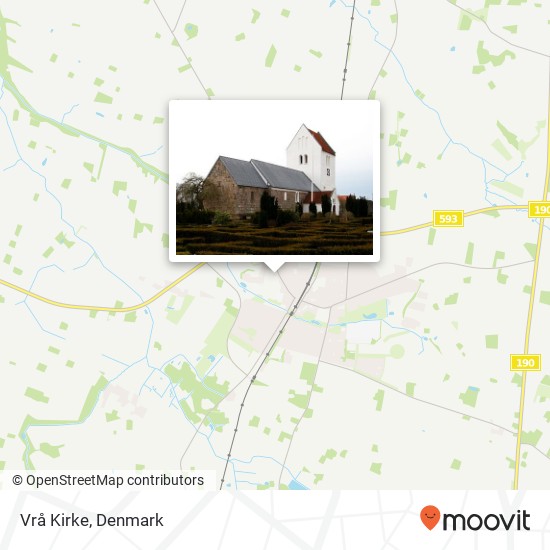 Vrå Kirke map