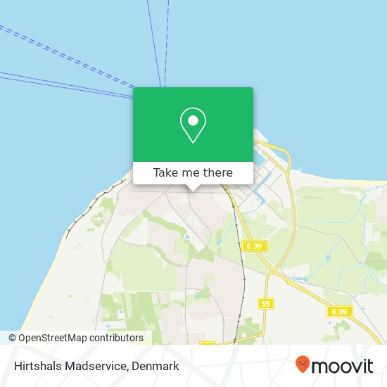 Hirtshals Madservice map