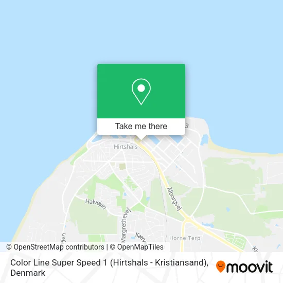 Color Line Super Speed 1 (Hirtshals - Kristiansand) map